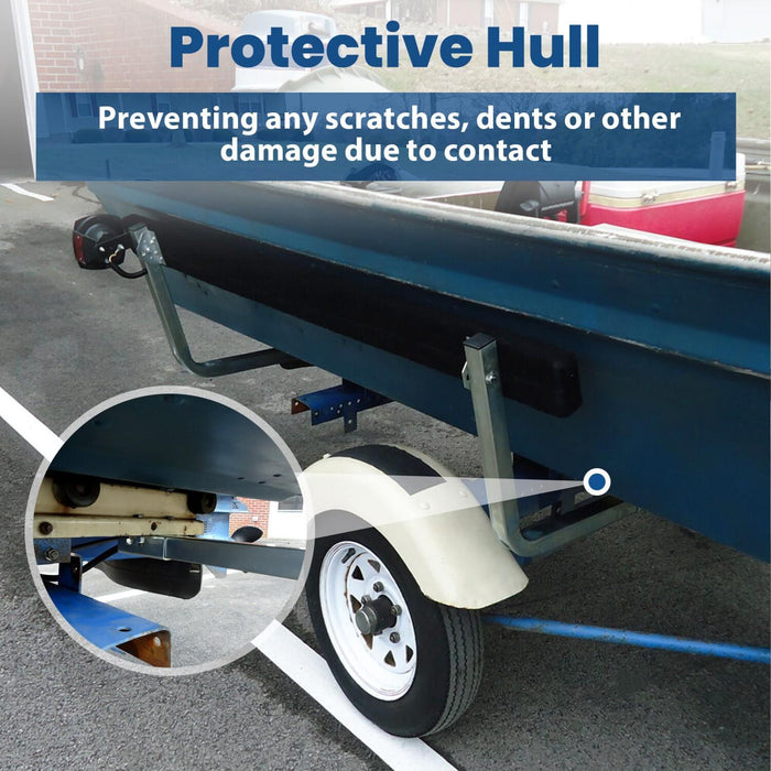 DURAFORCE Boat Trailer Bunk Board Guide-On 5' Feet Rail Makes Loading Boat w/Brackets Kit