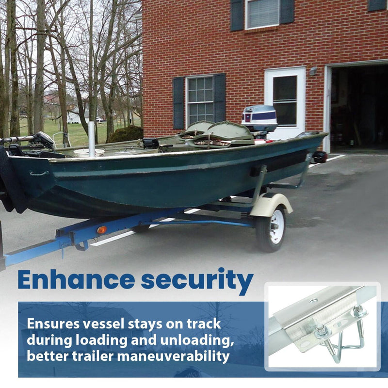 DURAFORCE Boat Trailer Bunk Board Guide-On 5' Feet Rail Makes Loading Boat w/Brackets Kit