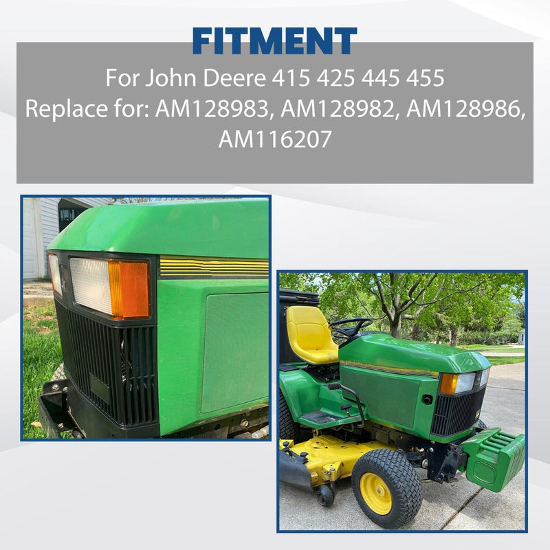 DURAFORCE Front Grille & Upper Hood Side Panels #AM128983 #AM128983 For John Deere 425 445