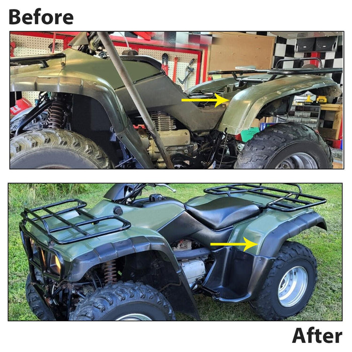 DURAFORCE Left Rear Fender Mud Splash Guard Flare For Honda Rancher 350 TRX350 TE TM 00-03