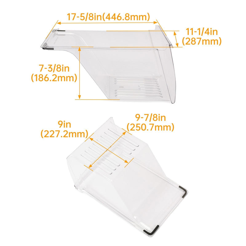 DURAFORCE Crisper Drawer Compatible with Frigidaire Refrigerator 240337103 240337107