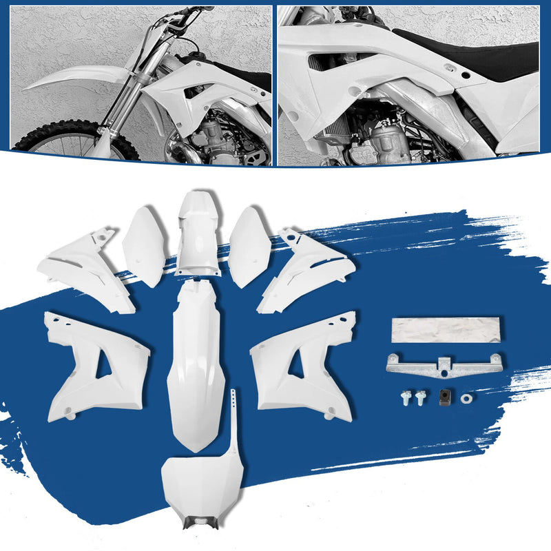 DURAFORCE White Restyle Plastic Kit Fairing Bodywork Set For Honda CR125R CR250R 2002-2007