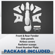 DURAFORCE White Restyle Plastic Kit Fairing Bodywork Set For Honda CR125R CR250R 2002-2007