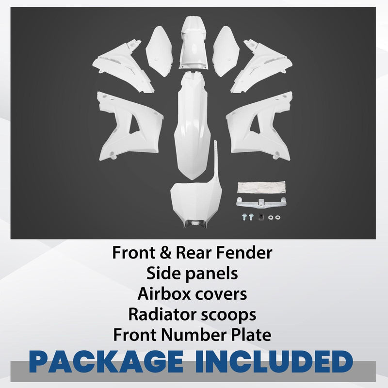 DURAFORCE White Restyle Plastic Kit Fairing Bodywork Set For Honda CR125R CR250R 2002-2007