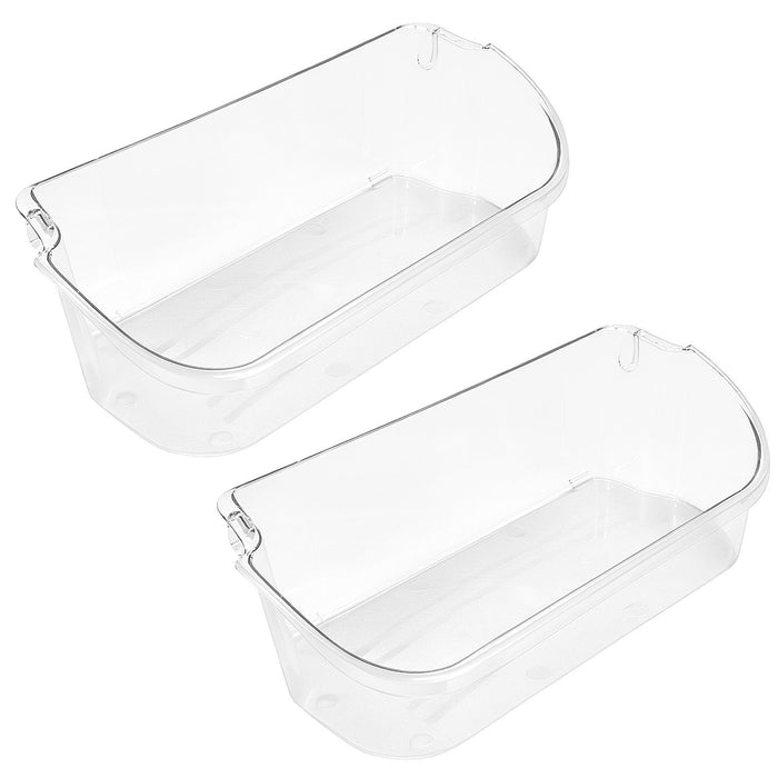 DURAFORCE 2 Pack Clear Refrigerator Door Bin Shelf For 240356402 Frigidaire AP2549958