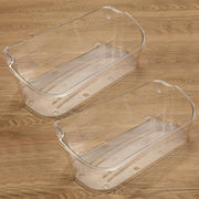 DURAFORCE 2 Pack Clear Refrigerator Door Bin Shelf For 240356402 Frigidaire AP2549958