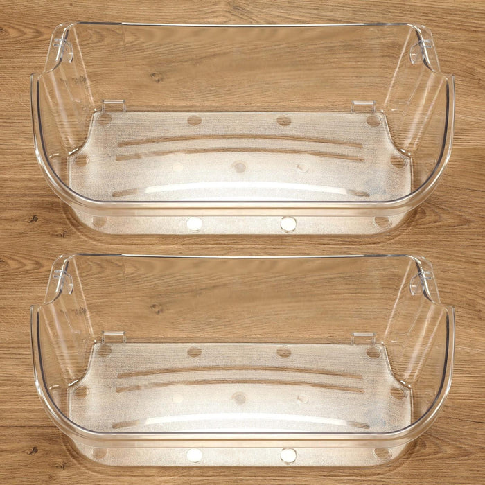 DURAFORCE 2 Pack Clear Refrigerator Door Bin Shelf For 240356402 Frigidaire AP2549958