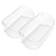 DURAFORCE 2 Pack Clear Refrigerator Door Bin Shelf For 240356402 Frigidaire AP2549958