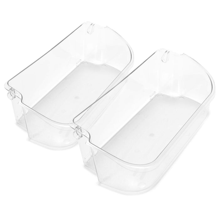 DURAFORCE 2 Pack Clear Refrigerator Door Bin Shelf For 240356402 Frigidaire AP2549958