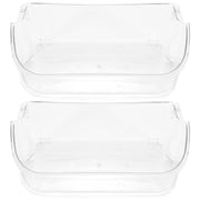 DURAFORCE 2 Pack Clear Refrigerator Door Bin Shelf For 240356402 Frigidaire AP2549958
