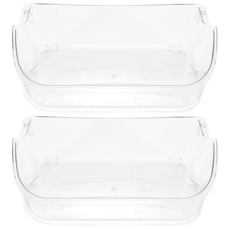 DURAFORCE 2 Pack Clear Refrigerator Door Bin Shelf For 240356402 Frigidaire AP2549958