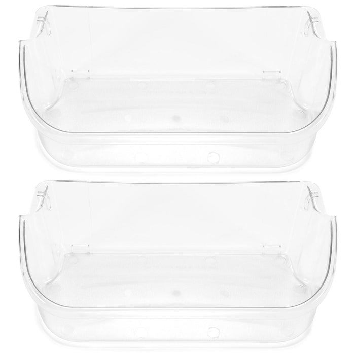DURAFORCE 2 Pack Clear Refrigerator Door Bin Shelf For 240356402 Frigidaire AP2549958