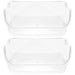 DURAFORCE 2 Pack Clear Refrigerator Door Bin Shelf For 240356402 Frigidaire AP2549958