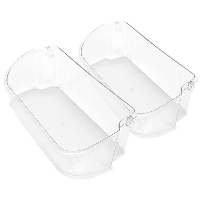 DURAFORCE 2 Pack Clear Refrigerator Door Bin Shelf For 240356402 Frigidaire AP2549958
