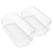 DURAFORCE 2 Pack Clear Refrigerator Door Bin Shelf For 240356402 Frigidaire AP2549958