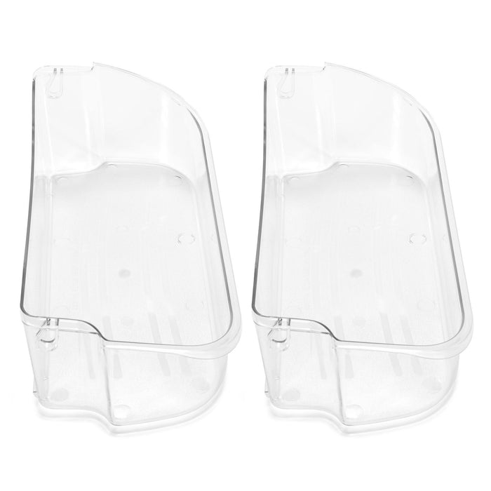 DURAFORCE 2 Pack Clear Refrigerator Door Bin Shelf For 240356402 Frigidaire AP2549958