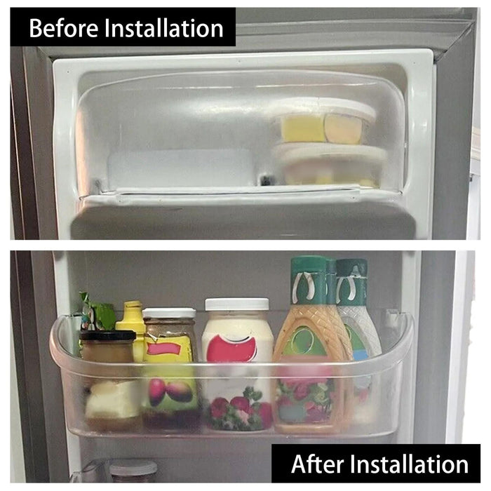 DURAFORCE 2 Pack Clear Refrigerator Door Bin Shelf For 240356402 Frigidaire AP2549958