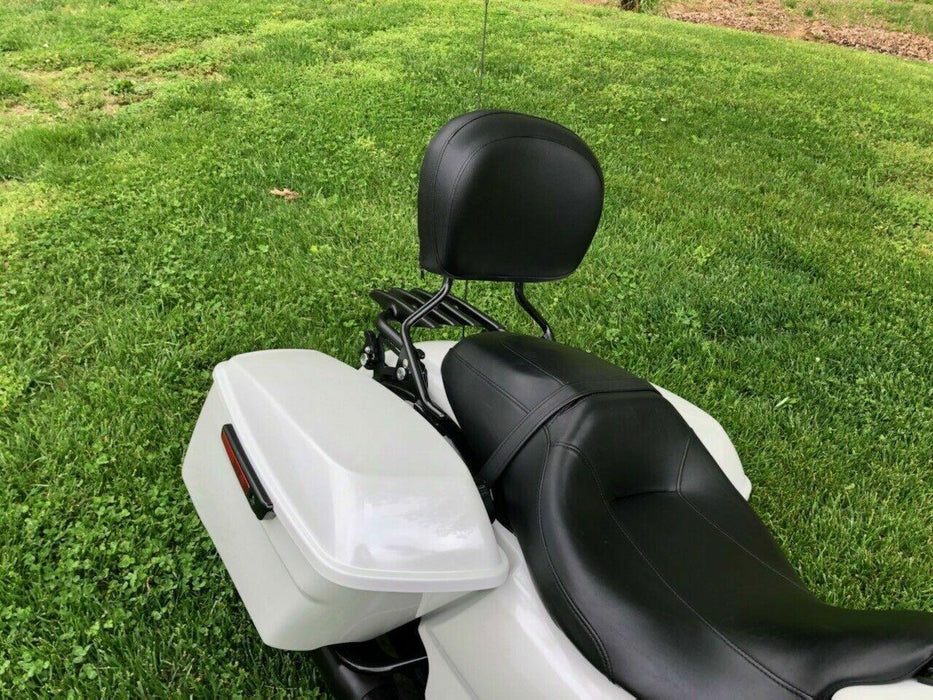 DURAFORCE Backrest Sissy Bar Stealth Luggage Rack For 09-25 Harley Davidson Street Glide