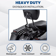 DURAFORCE Backrest Sissy Bar Stealth Luggage Rack For 09-25 Harley Davidson Street Glide
