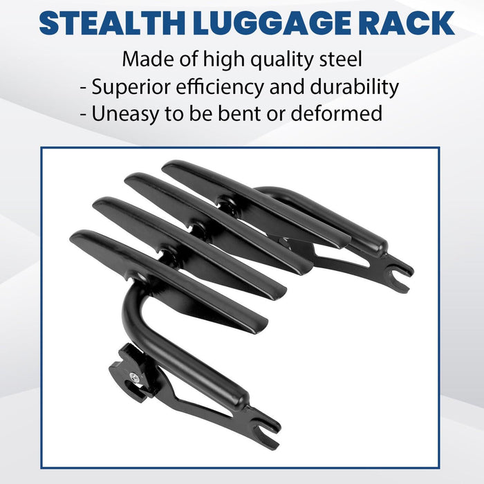 DURAFORCE Backrest Sissy Bar Stealth Luggage Rack For 09-25 Harley Davidson Street Glide