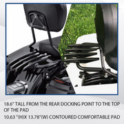 DURAFORCE Backrest Sissy Bar Stealth Luggage Rack For 09-25 Harley Davidson Street Glide