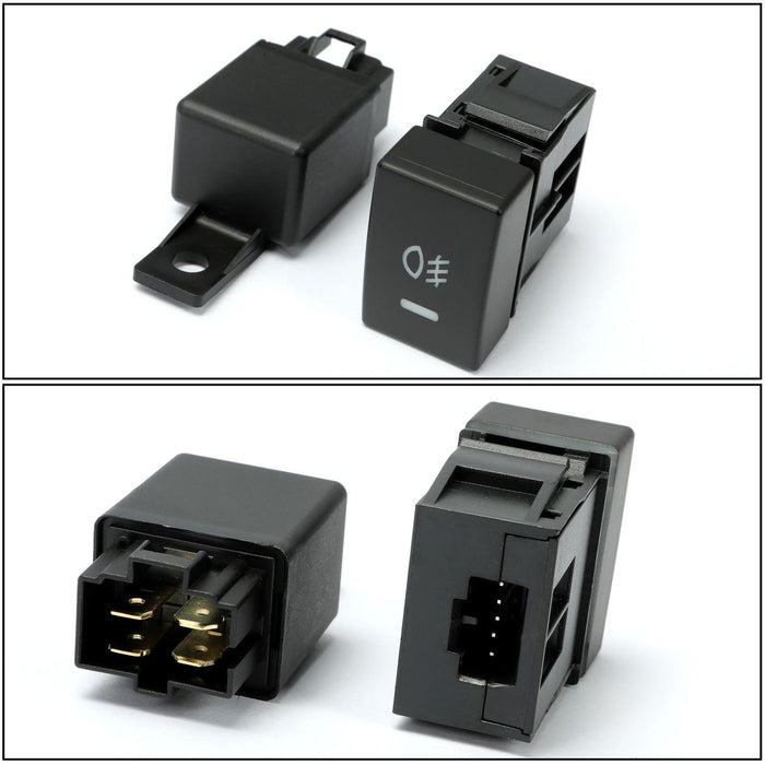 DURAFORCE For 2013-2015 Honda Civic Sedan 4-Door Front Yellow Fog Lights Lamps w/ Switch