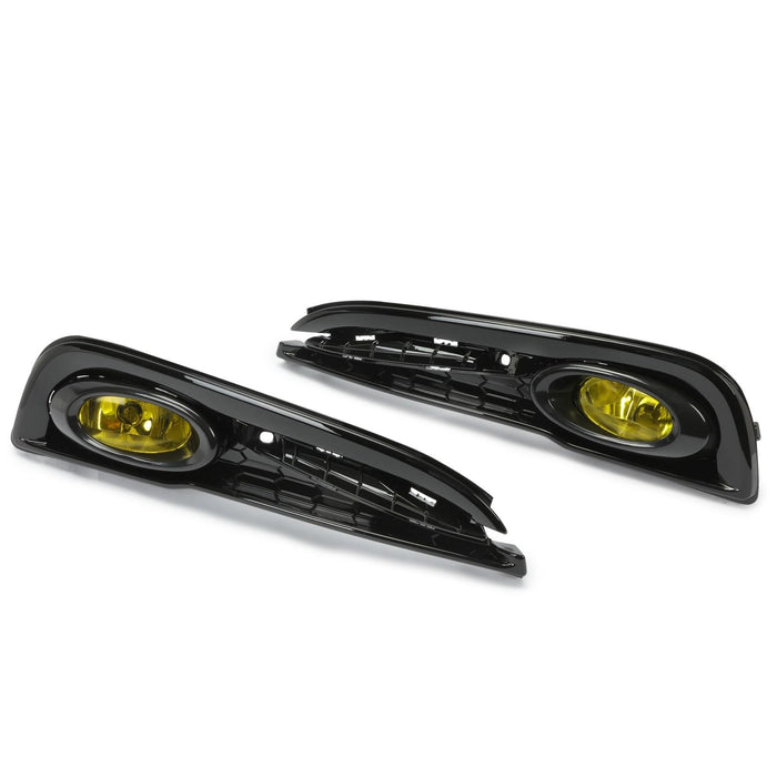 DURAFORCE For 2013-2015 Honda Civic Sedan 4-Door Front Yellow Fog Lights Lamps w/ Switch