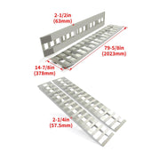 DURAFORCE 80"×15" Aluminum Ramps 2 Pcs 6000Lbs Car Trailer Truck Hook End Knife 1 Pair
