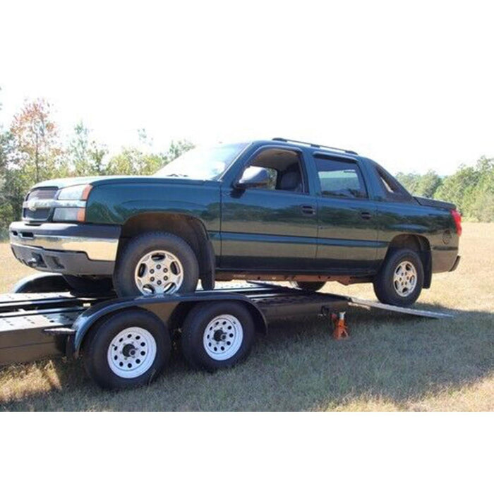 DURAFORCE 80"×15" Aluminum Ramps 2 Pcs 6000Lbs Car Trailer Truck Hook End Knife 1 Pair