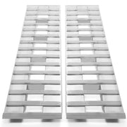 DURAFORCE 80"×15" Aluminum Ramps 2 Pcs 6000Lbs Car Trailer Truck Hook End Knife 1 Pair