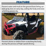 DURAFORCE 4x Extended Fender Flares Mud Flap For Polaris RZR S 900/4 900 /S 1000 2015-2020