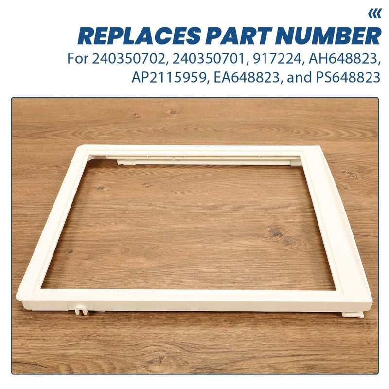 DURAFORCE For 240350702 AP2115959 Refrigerator Upper Crisper Pan Cover Crosley Frigidaire