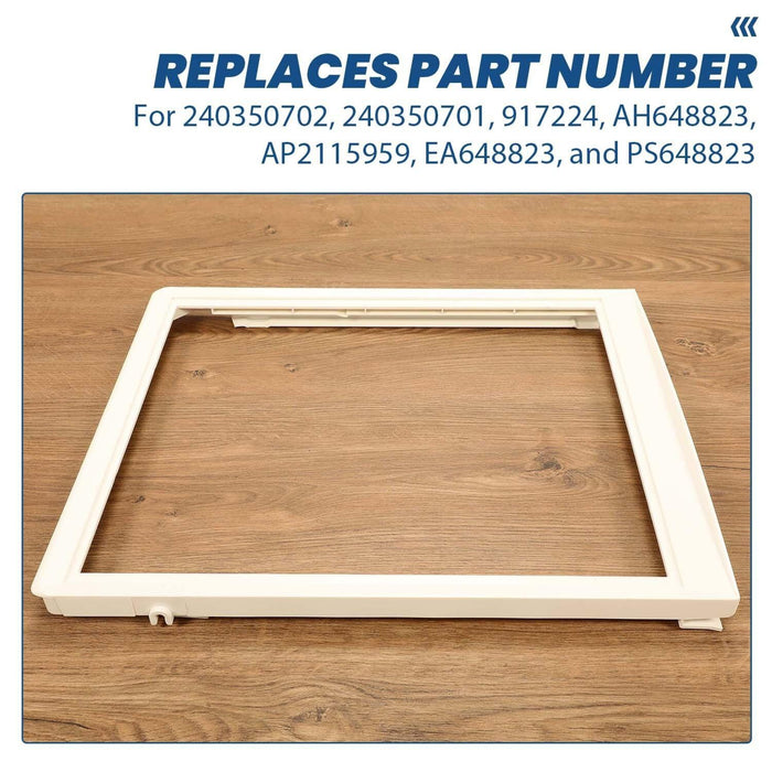 DURAFORCE For 240350702 AP2115959 Refrigerator Upper Crisper Pan Cover Crosley Frigidaire