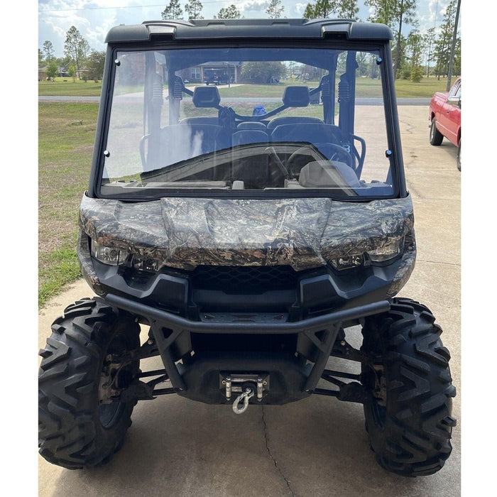 DURAFORCE Clear Front Full Windshield For 2016-2023 Can-Am Defender HD5 HD7 HD8 HD9 HD10