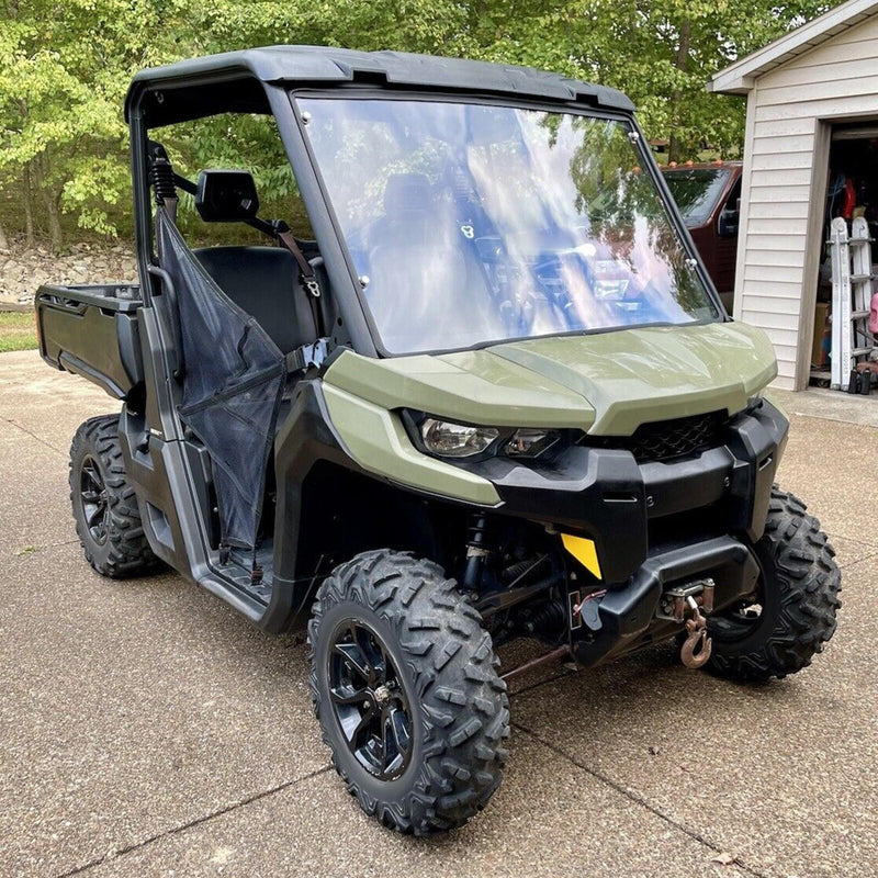 DURAFORCE Clear Front Full Windshield For 2016-2023 Can-Am Defender HD5 HD7 HD8 HD9 HD10