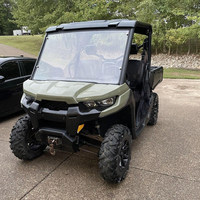 DURAFORCE Clear Front Full Windshield For 2016-2023 Can-Am Defender HD5 HD7 HD8 HD9 HD10
