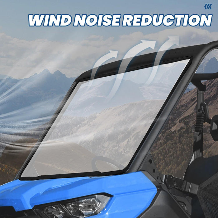 DURAFORCE Clear Front Full Windshield For 2016-2023 Can-Am Defender HD5 HD7 HD8 HD9 HD10