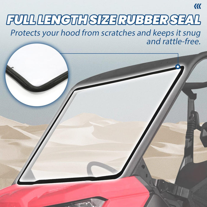 DURAFORCE Clear Front Full Windshield For 2016-2023 Can-Am Defender HD5 HD7 HD8 HD9 HD10