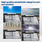 DURAFORCE Clear Front Full Windshield For 2016-2023 Can-Am Defender HD5 HD7 HD8 HD9 HD10