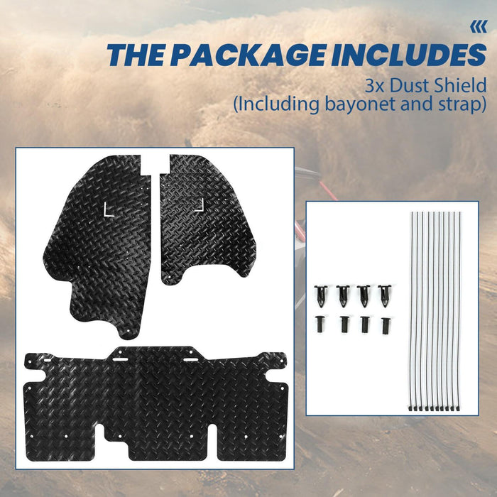 DURAFORCE Front & Rear Mud Guard Dust Shield Set For 2019-2022 Honda Talon 1000 R/X/X-4