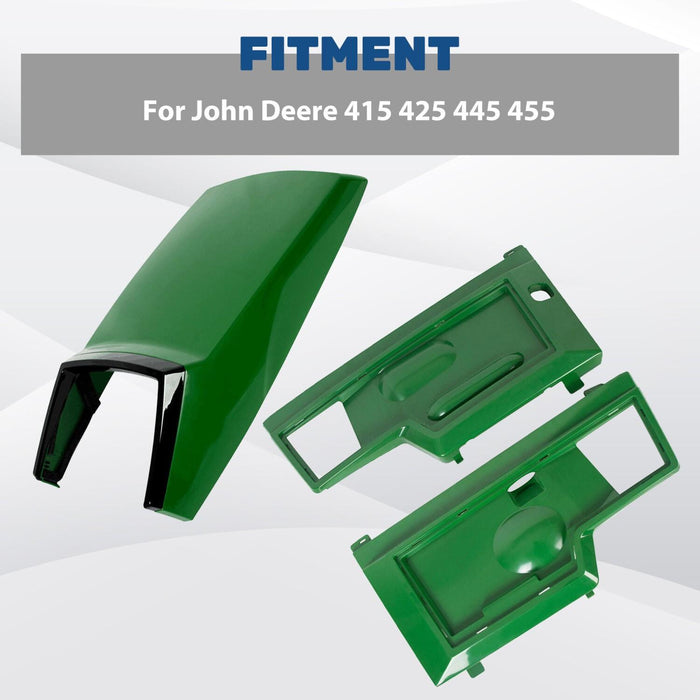 DURAFORCE For John Deere 415 425 445 455 Side Panels Kit+Upper Hood for AM128986 AM128983