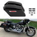 DURAFORCE Vivid Black Hard Saddlebag Bags For Harley Davidson Road Street Glide 1994-2013