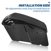DURAFORCE Vivid Black Hard Saddlebag Bags For Harley Davidson Road Street Glide 1994-2013