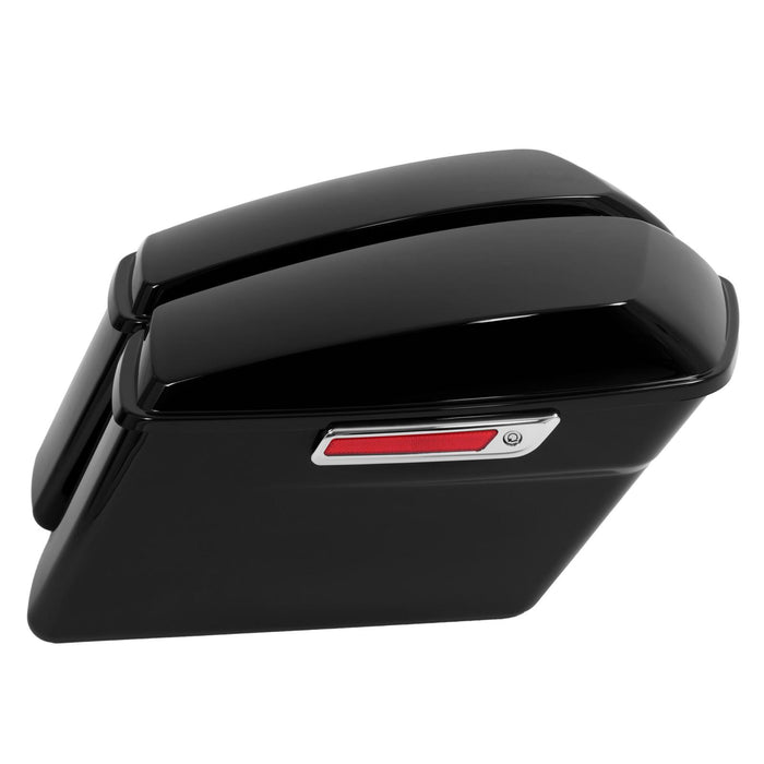 DURAFORCE Vivid Black Hard Saddlebag Bags For Harley Davidson Road Street Glide 1994-2013