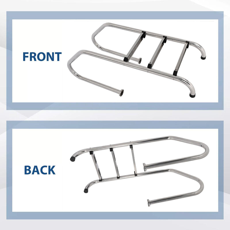 DURAFORCE 3 Non-Slip Step Ladder 304 Stainless Steel Ladder for Swimming Pool In-Ground