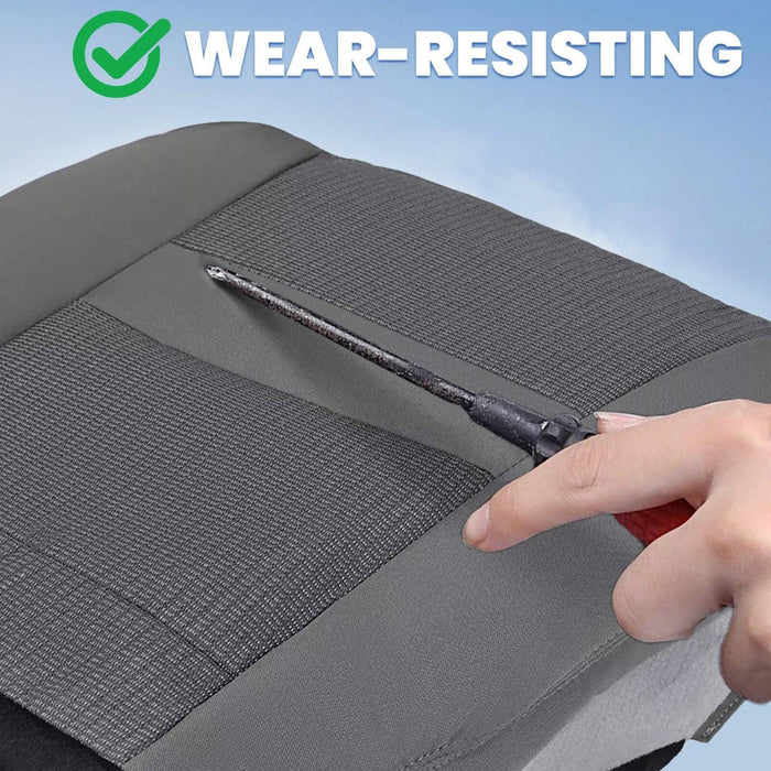 DURAFORCE For Dodge Ram 1500 06 07 08 09 10 Gray Front Driver Bottom Side Seat Cover Cloth