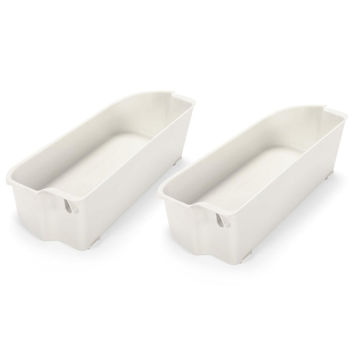 DURAFORCE (2 pack) White Gallon Door Bin For Frigidaire Refrigerator AP2116036 # 240356401