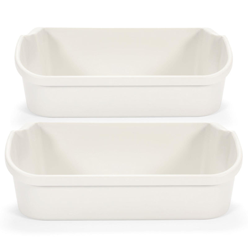 DURAFORCE (2 pack) White Gallon Door Bin For Frigidaire Refrigerator AP2116036 # 240356401
