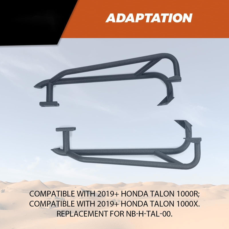 DURAFORCE Heavy Duty Nerf Bars Rock Sliders Steel For 2019-2024 Honda Talon 1000X / 1000R