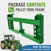 DURAFORCE Pallet Fork Frame Attachments 50" Fits John Deere 200 Skid Steer Loaders 4000lbs